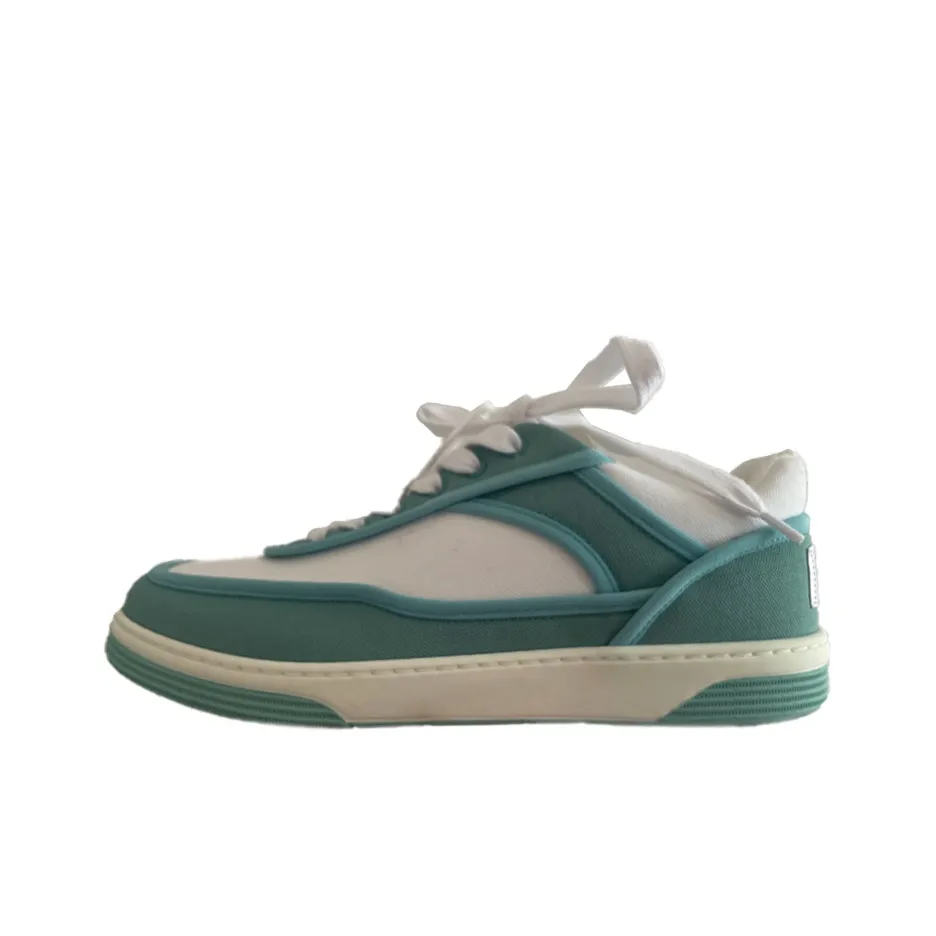 CHANEL Low Top Stylish Skateboarding Shoes Women's Green