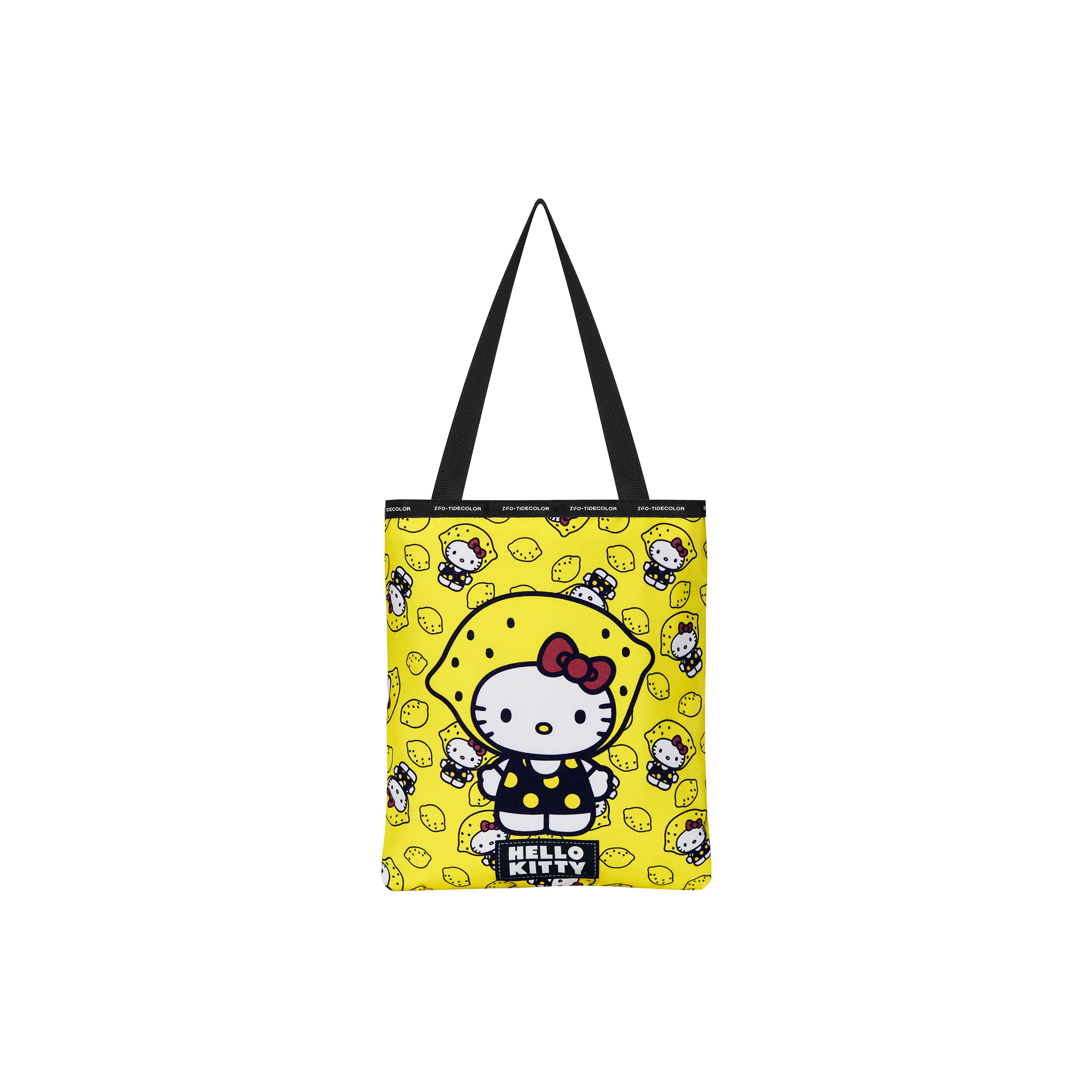 Zgo Sanrio Hello Kitty Polyester Students' Shopping Bag Tote Shoulder Bag Regular Women's Yellow Blue Pink