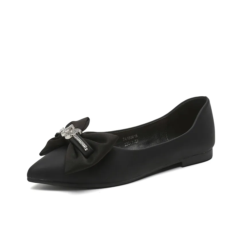 EXULL Q Flat Elegance, Chanel Inspired Casual Single Shoes 1cm Women's