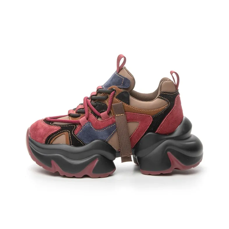 CHOVO Амортизация Дышащий Увеличение Высоты Термический Низкий Топ Кроссовки 5,5 см Унисекс