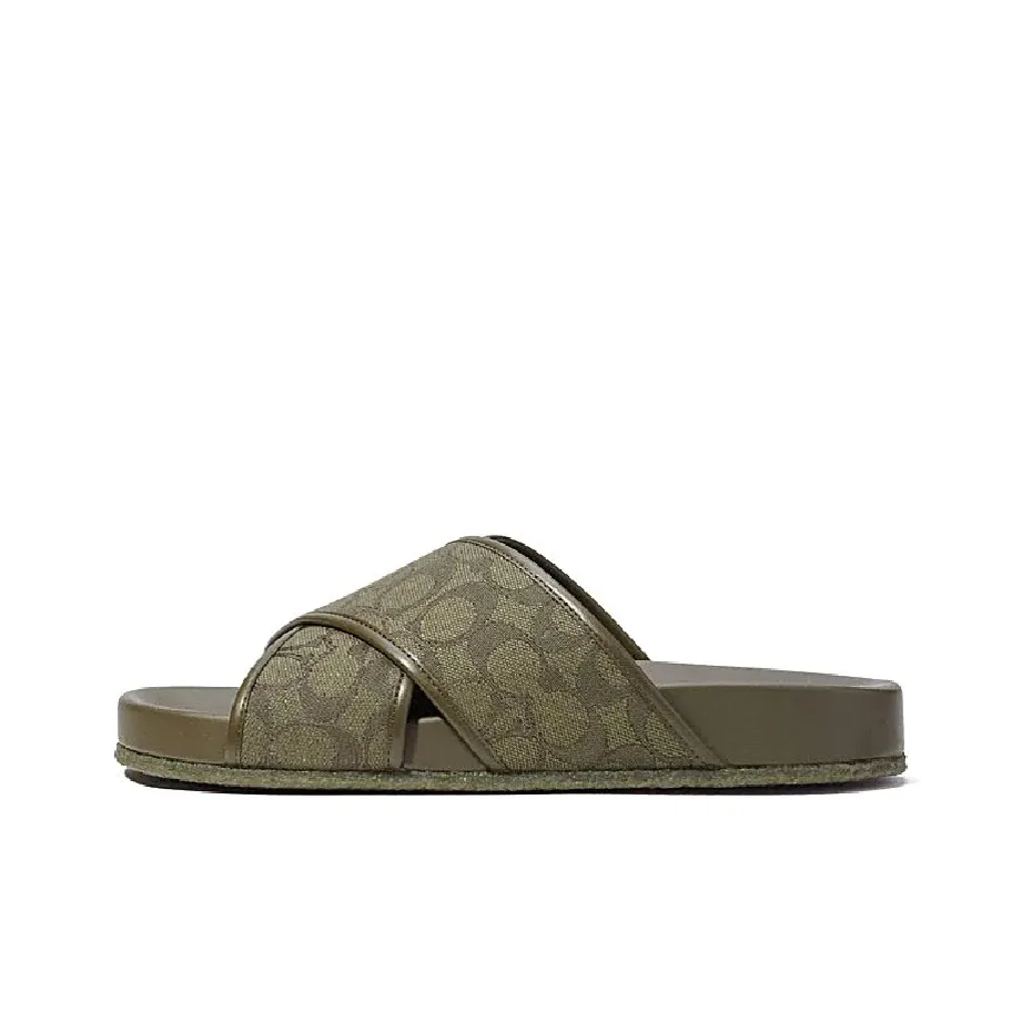 COACH Slide Slippers Men's Dark Green