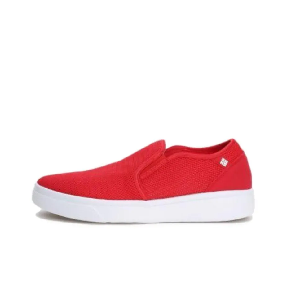 Columbia Anti Slip Wear Resistant Low Top Skateboard Shoes Women's Red