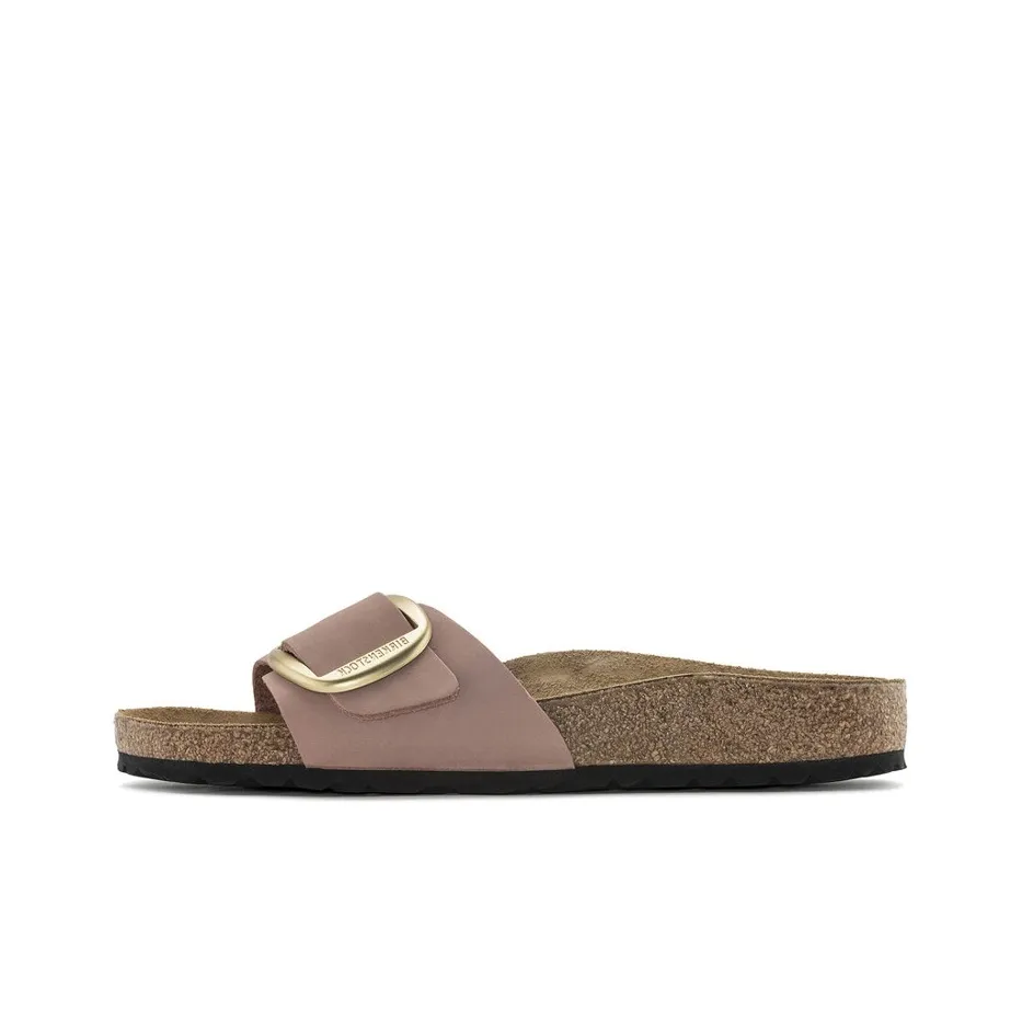 Birkenstock Madrid Big Buckle Nubuck Leather Narrow Fit Sandals 'Old Rose' Women's