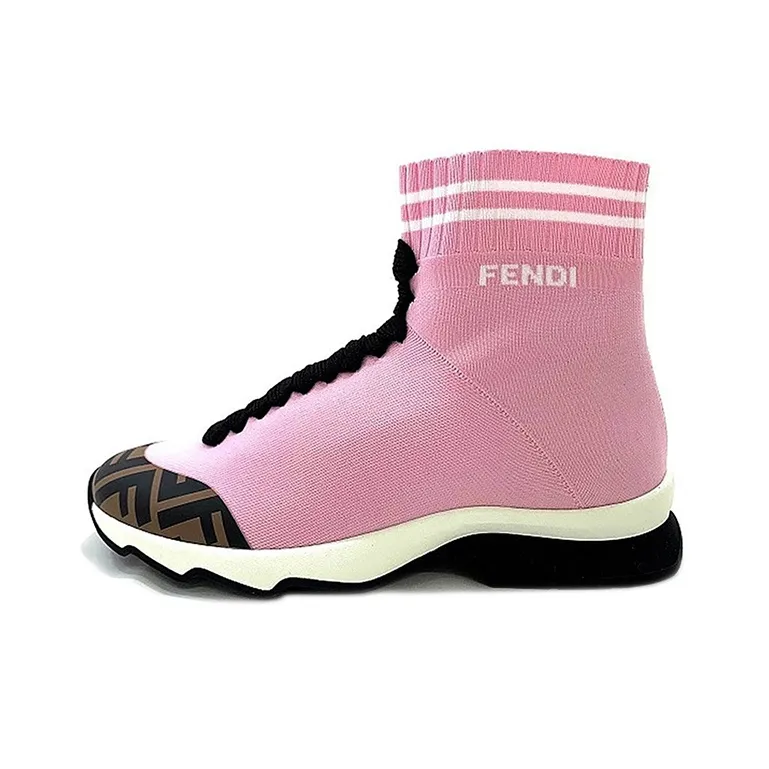 FENDI High top Sports Casual Shoes Women's Pink