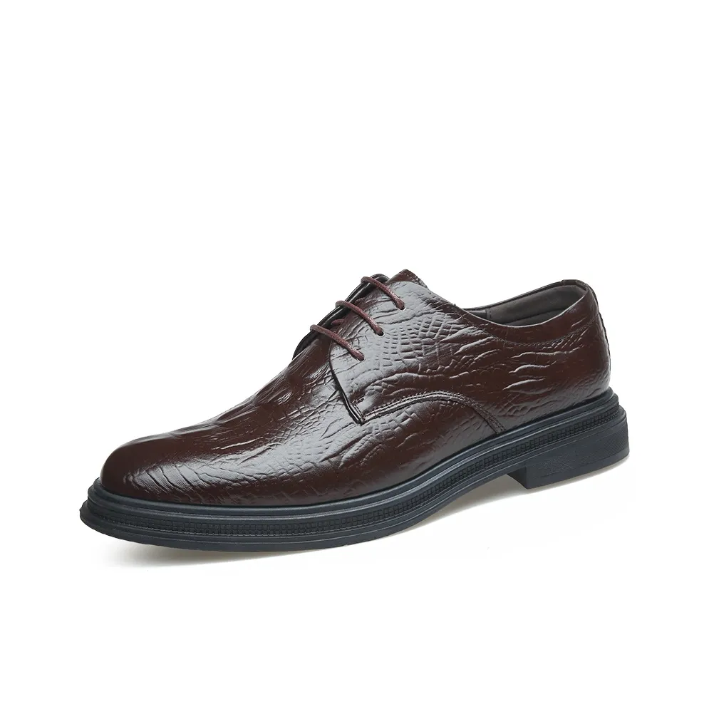 Bindu Dress Shoes Men's Low Top Black, Brown
