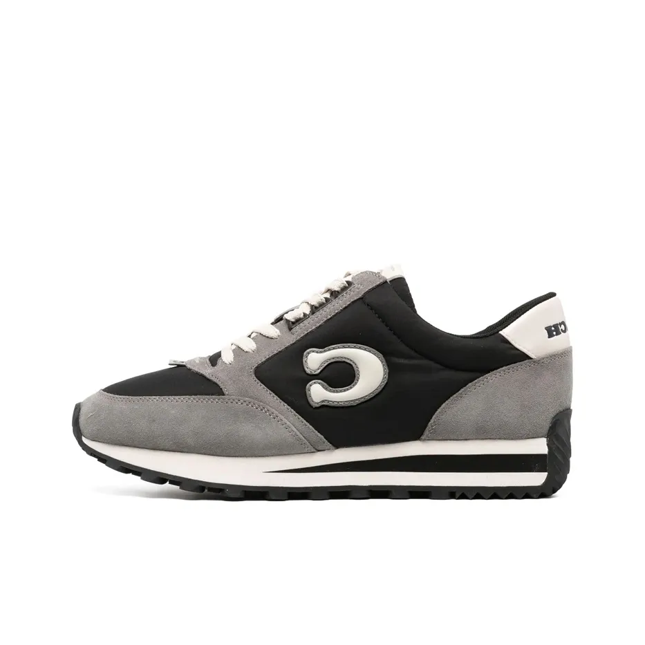 COACH Wear Resistant Low Top Casual Shoes Men's Gray Black