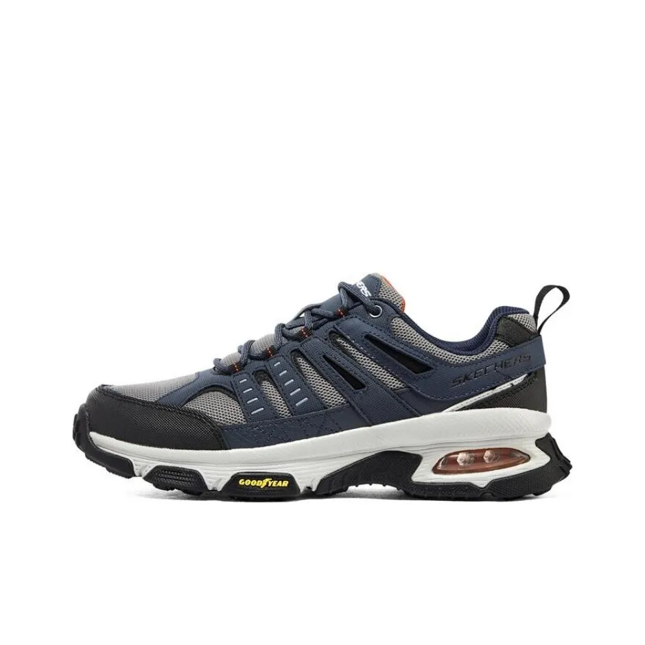 Skechers Low-Top Casual Running Shoes Men's Blue Gray