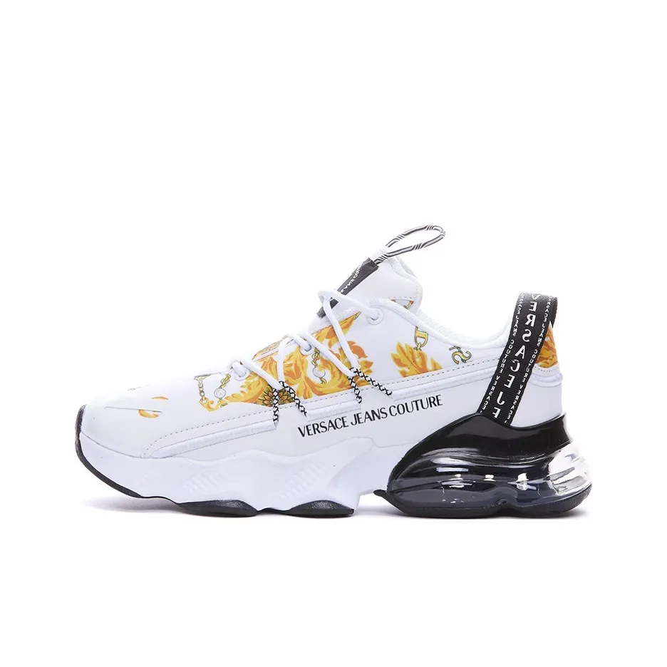 VERSACE JEANS Couture Chain Couture-print Lace-up Sneakers