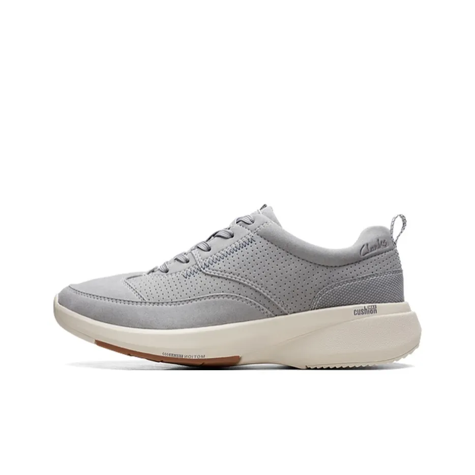 Clarks Slip Resistant Breathable Low Top Sports Casual Shoes Men's Gray