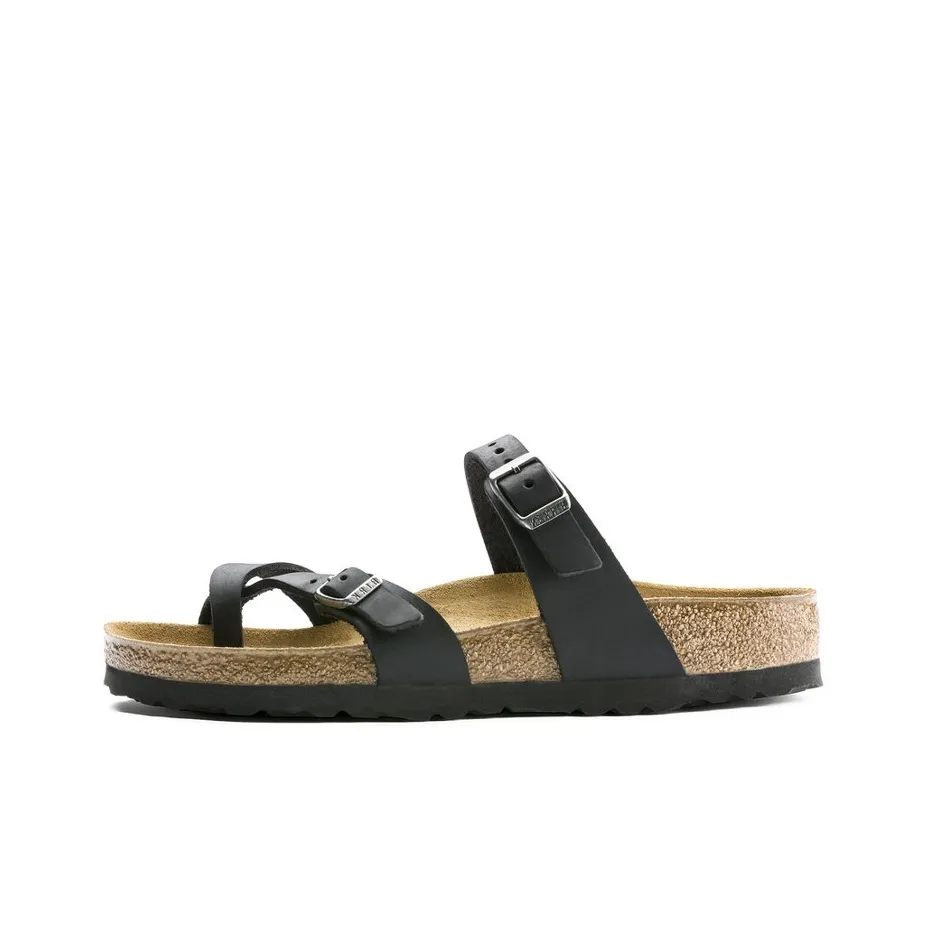 Birkenstock Mayari Natural Leather Oiled 'Black' Women's