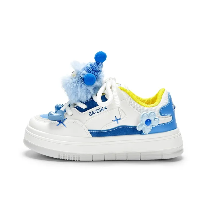 KARLIE KELLER Дышащие Кроссовки для скейтбординга с низким верхом увеличивающие рост женские бежево-синие