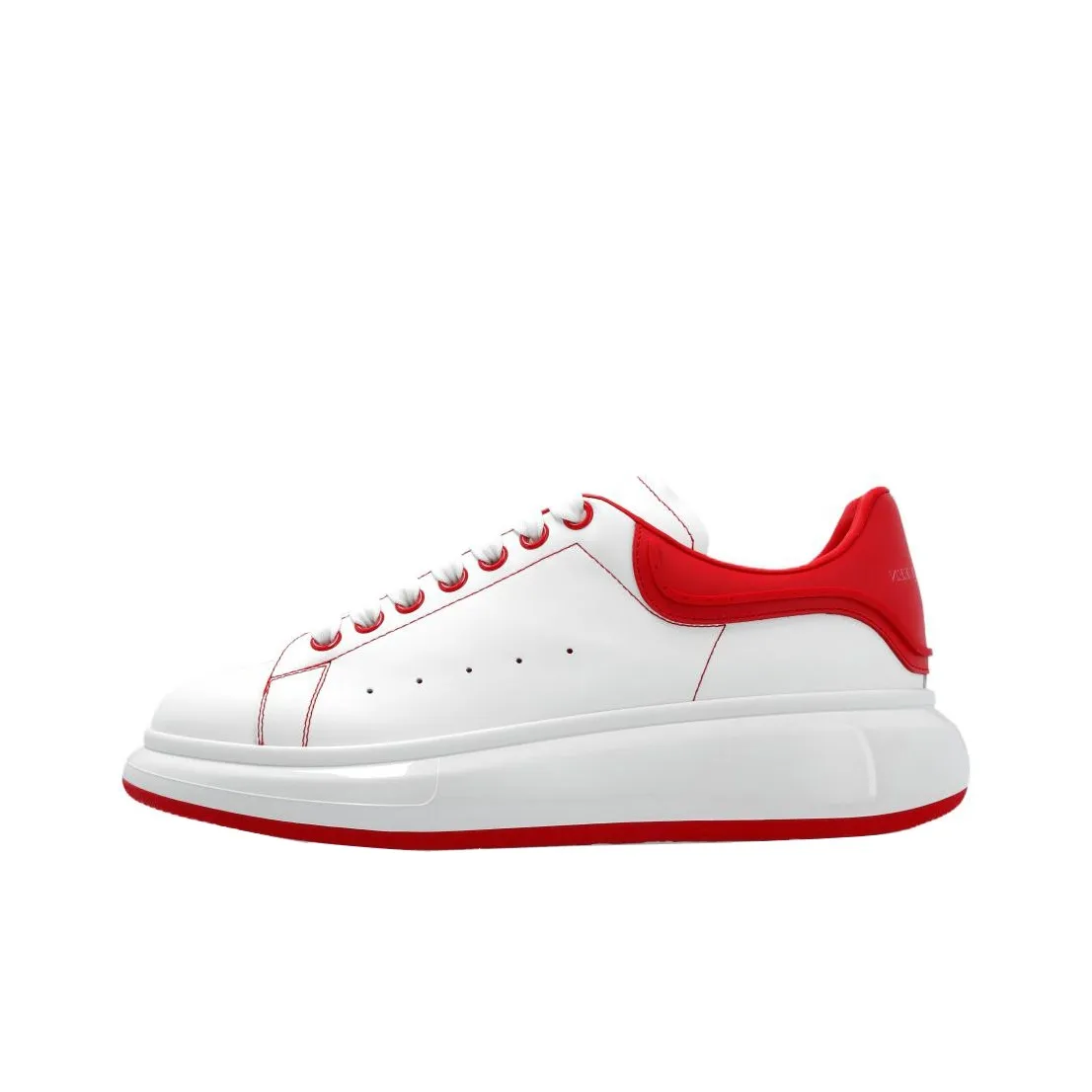 Alexander McQueen Oversized Shoes 'White Red Outline'