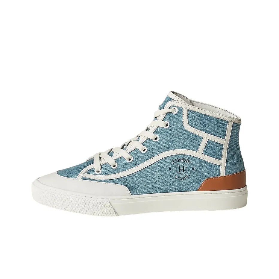 HERMES Get Up Stylish Skateboarding Shoes Men's Light Blue