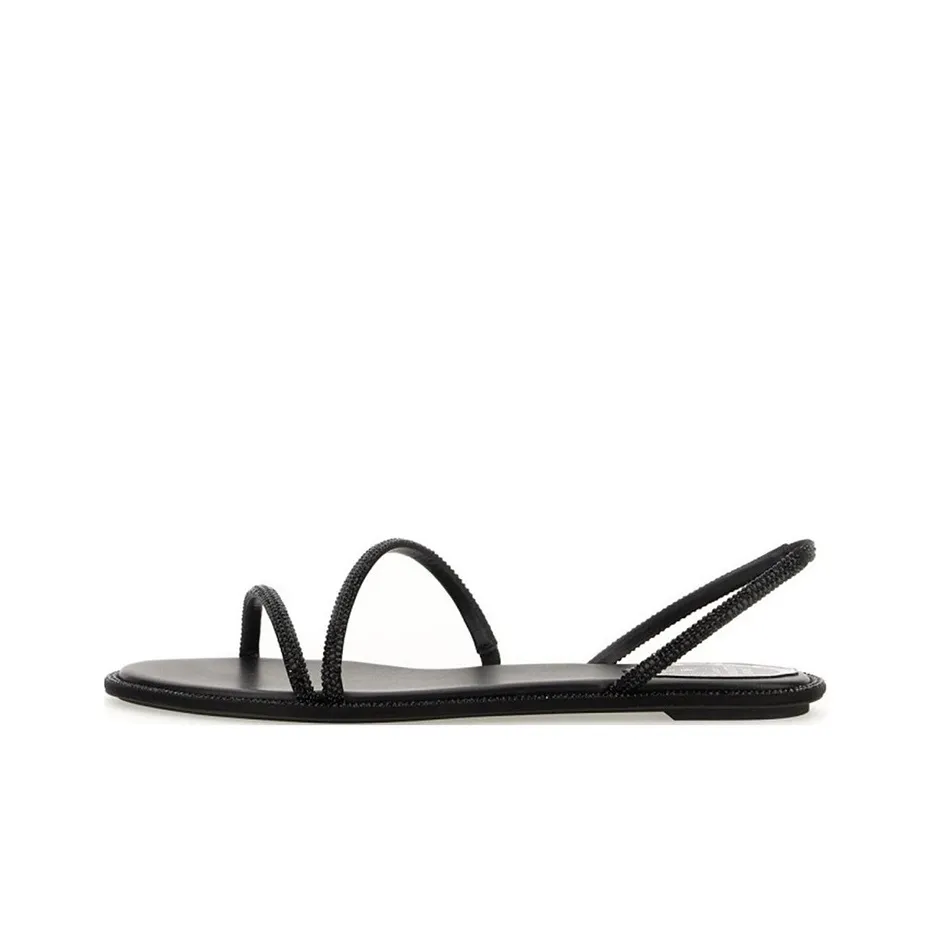 René Caovilla Crystal-embellished Slingback Sandals