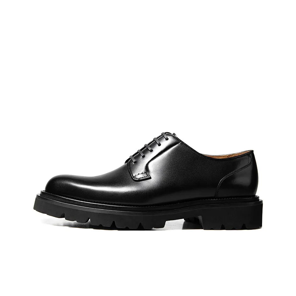 THOM WILLS Cleanfit Business Formal Calfskin Derby Shoes Casual Shoes Men's Black