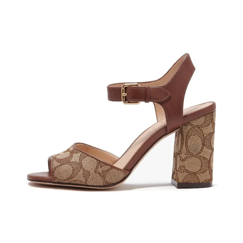 COACH Marla Fashion Sandals 8cm Women's Khaki