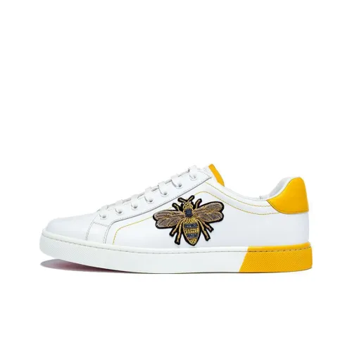 MASCAL Кроссовки для скейтбординга Low Top Белый Желтый Мужские