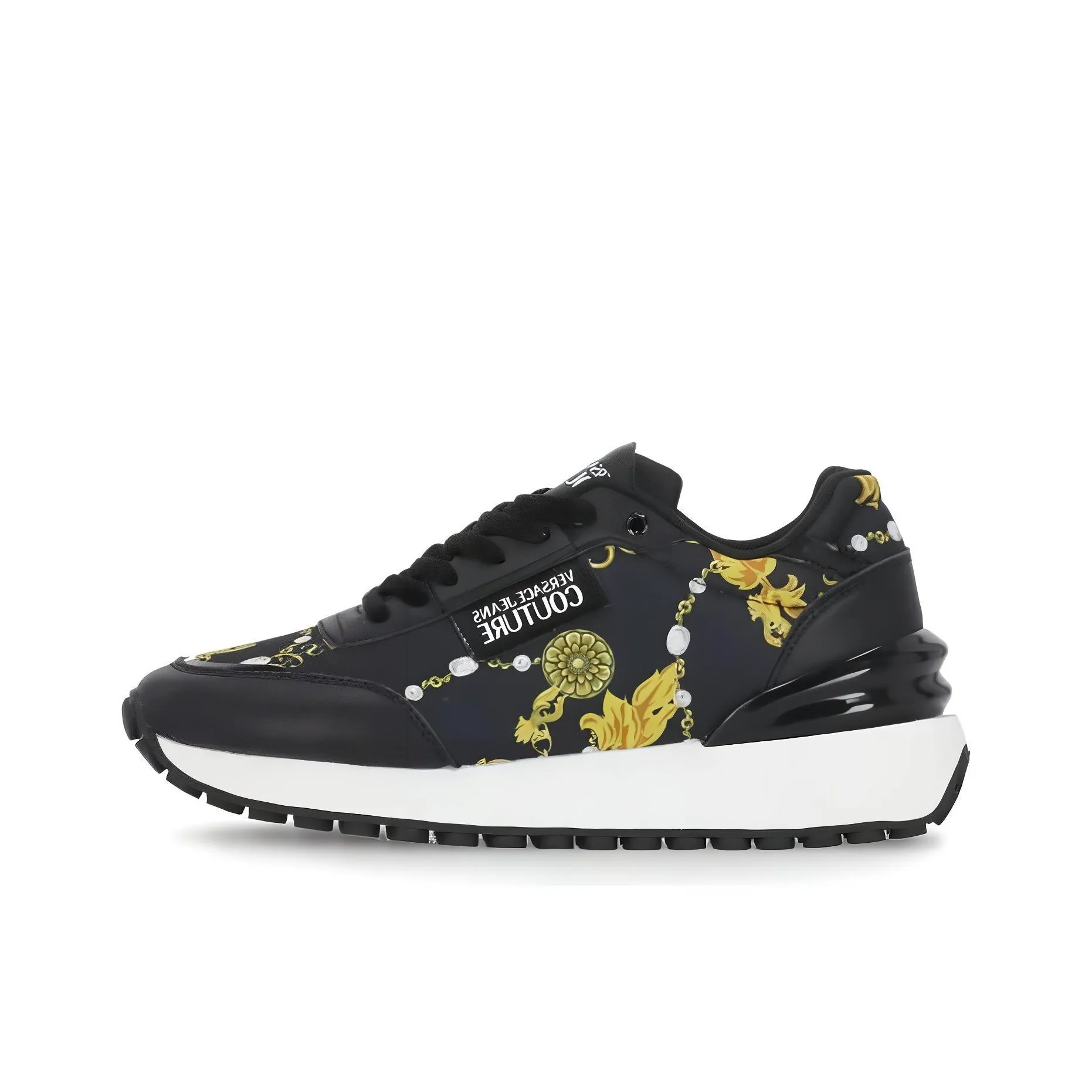 VERSACE JEANS Couture Logo-patch Almond-toe Sneakers