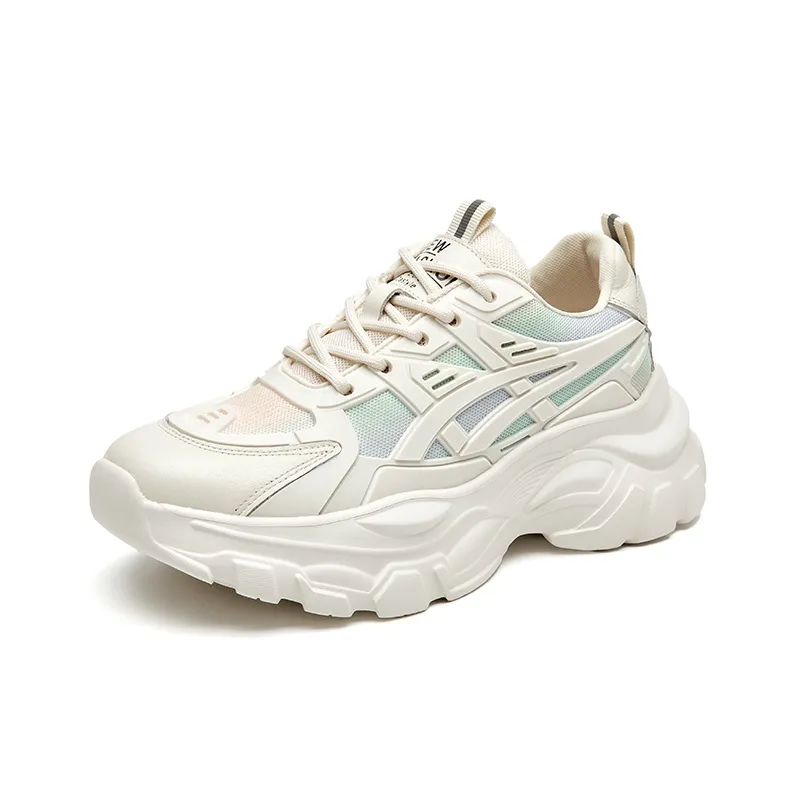 DG Chunky Sneakers Women's Low Top Ecru/Multicolor