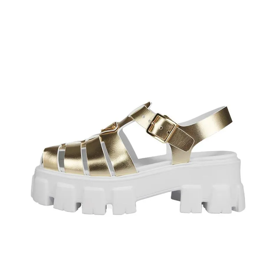 PRADA River Trekking Shoes Women's Gold