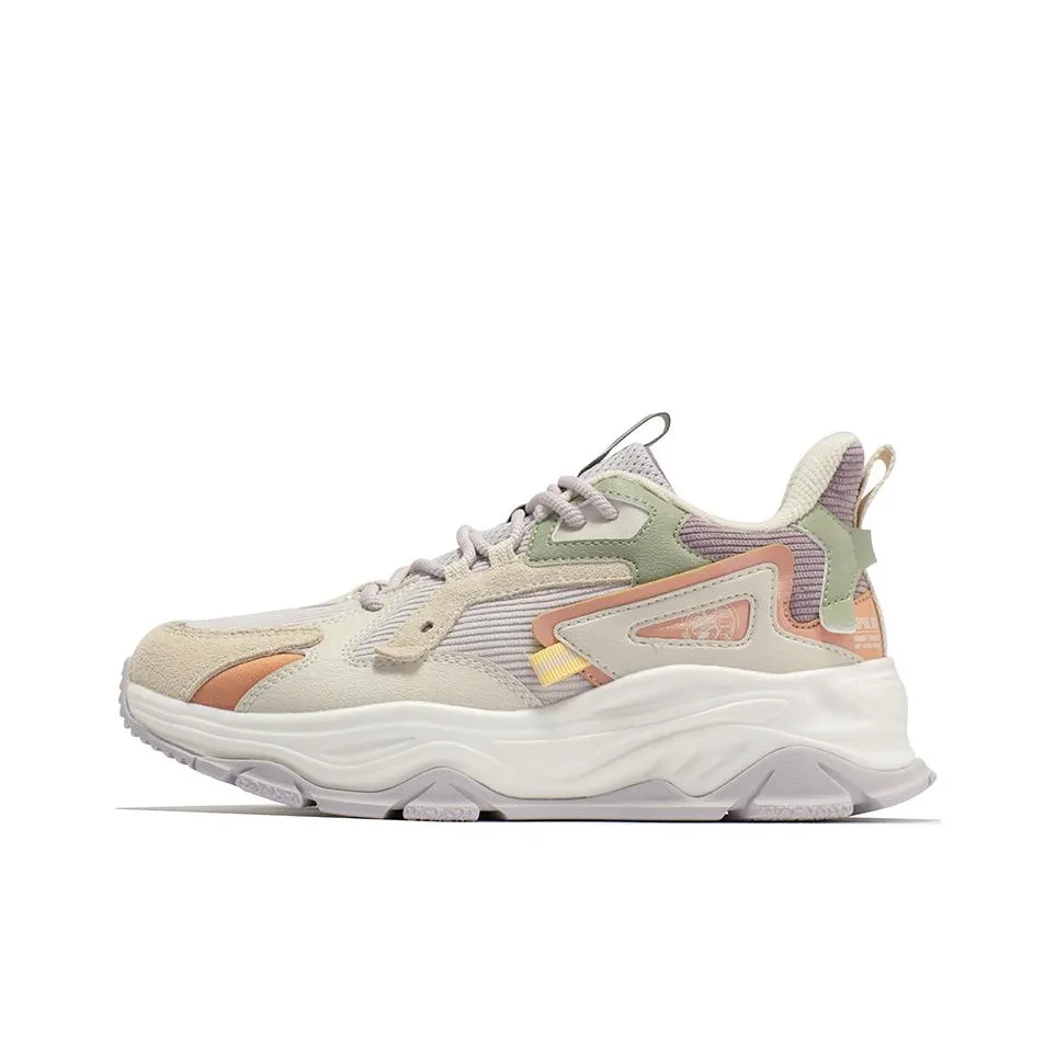 361° Рок Essence 2,0 SE Низ Резистентный к истиранию Низкий Топ Спортивная Повседневная Обувь Женская Бежевый Фиолетовый Зеленый