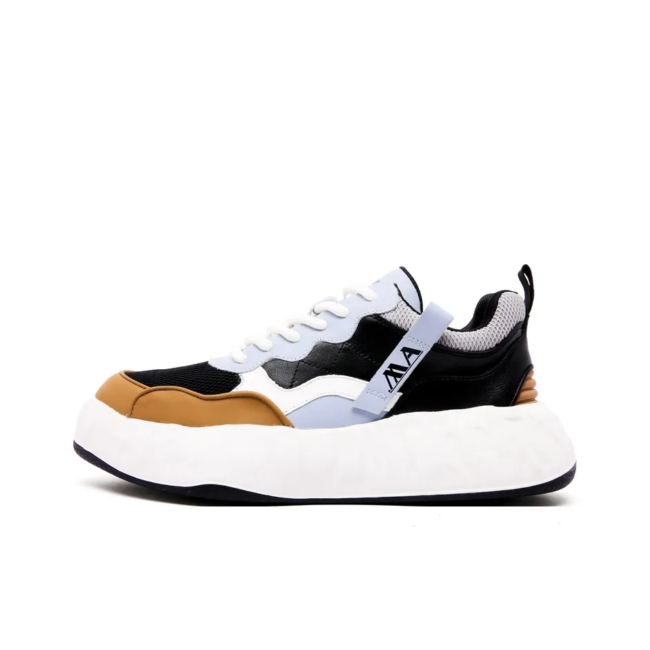 Anthony Miles Men's Casual Shoes Men's Low Top Black Orange