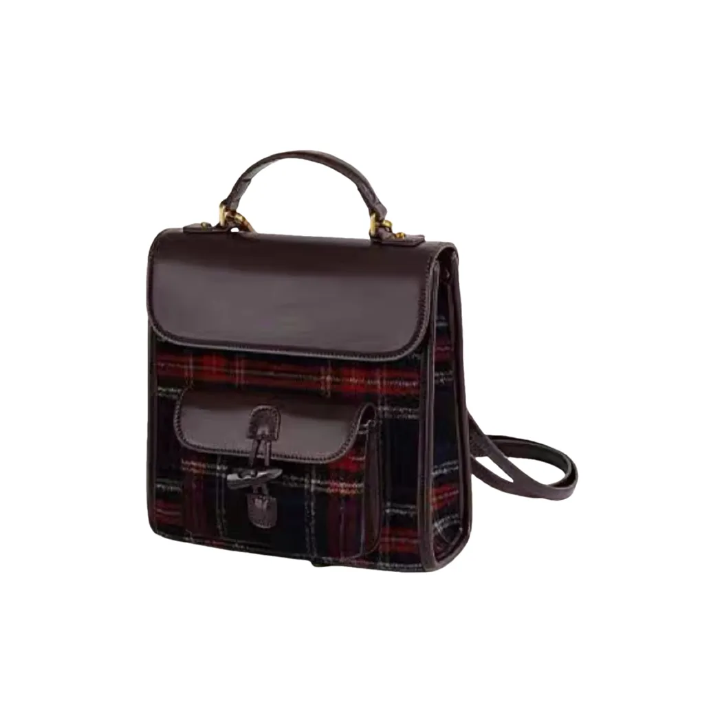 Carksky ПУ (полиуретан) Рюкзак Женские Гусиная лапка Красный