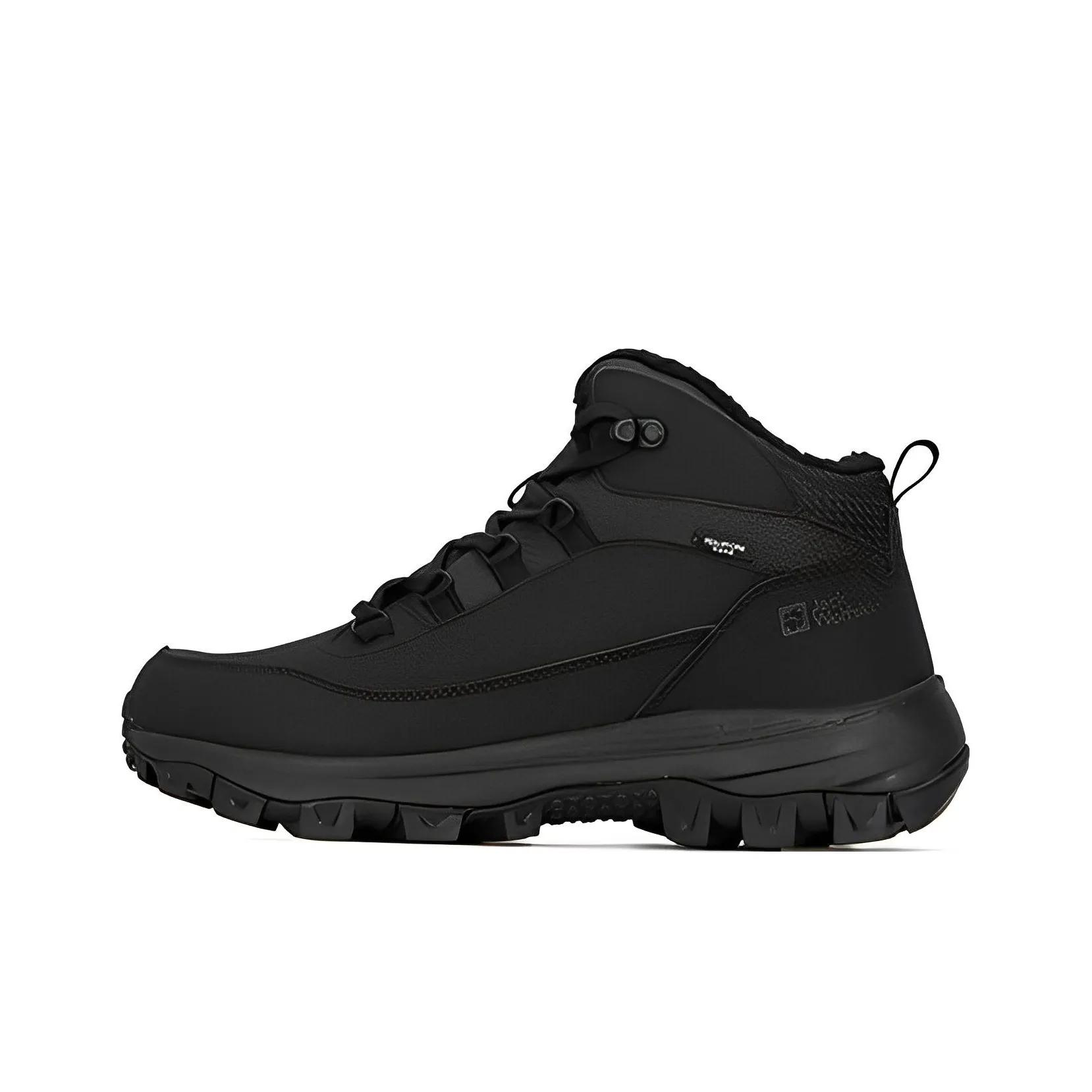 Jack Wolfskin Anti Slip Wear Resistant Mid Top Outdoor Shoes Men's Black