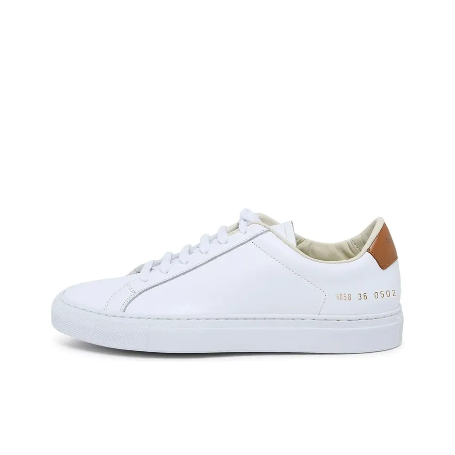 COMMON PROJECTS Retro Low Top Stylish Skateboarding Shoes Women's White