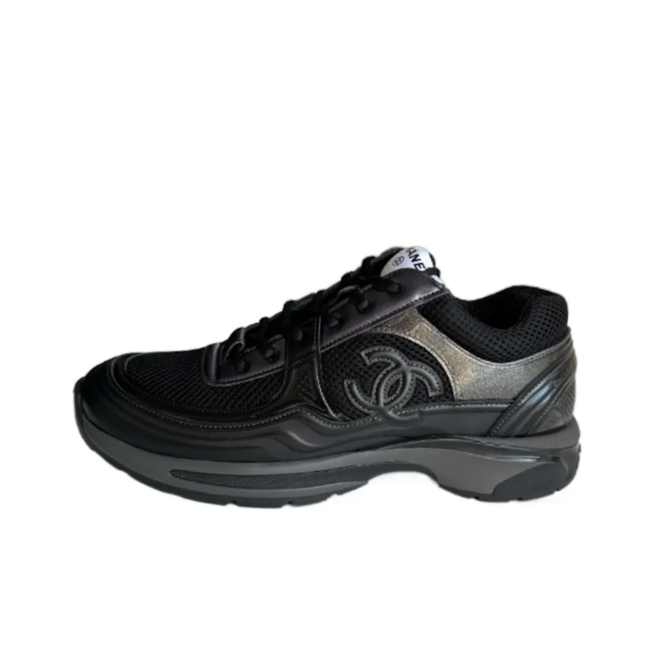 CHANEL Black Horn King Low Top Casual Shoes Men's Black