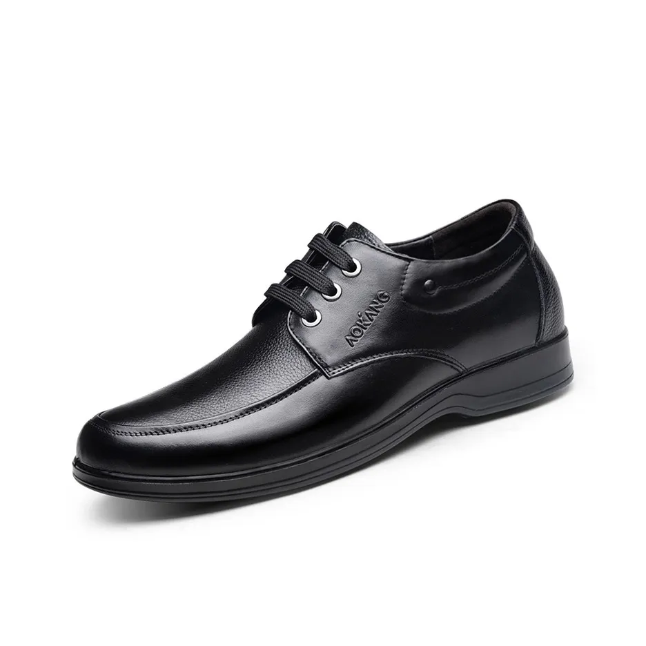 AOKANG Height Increasing Shoes Dress Shoes Men's Black Brown