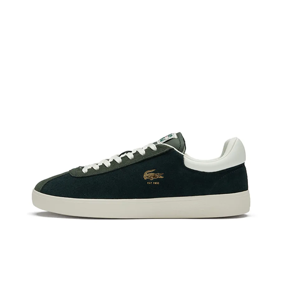LACOSTE BASESHOT Low Top Skateboard Shoes Men's Dark Green