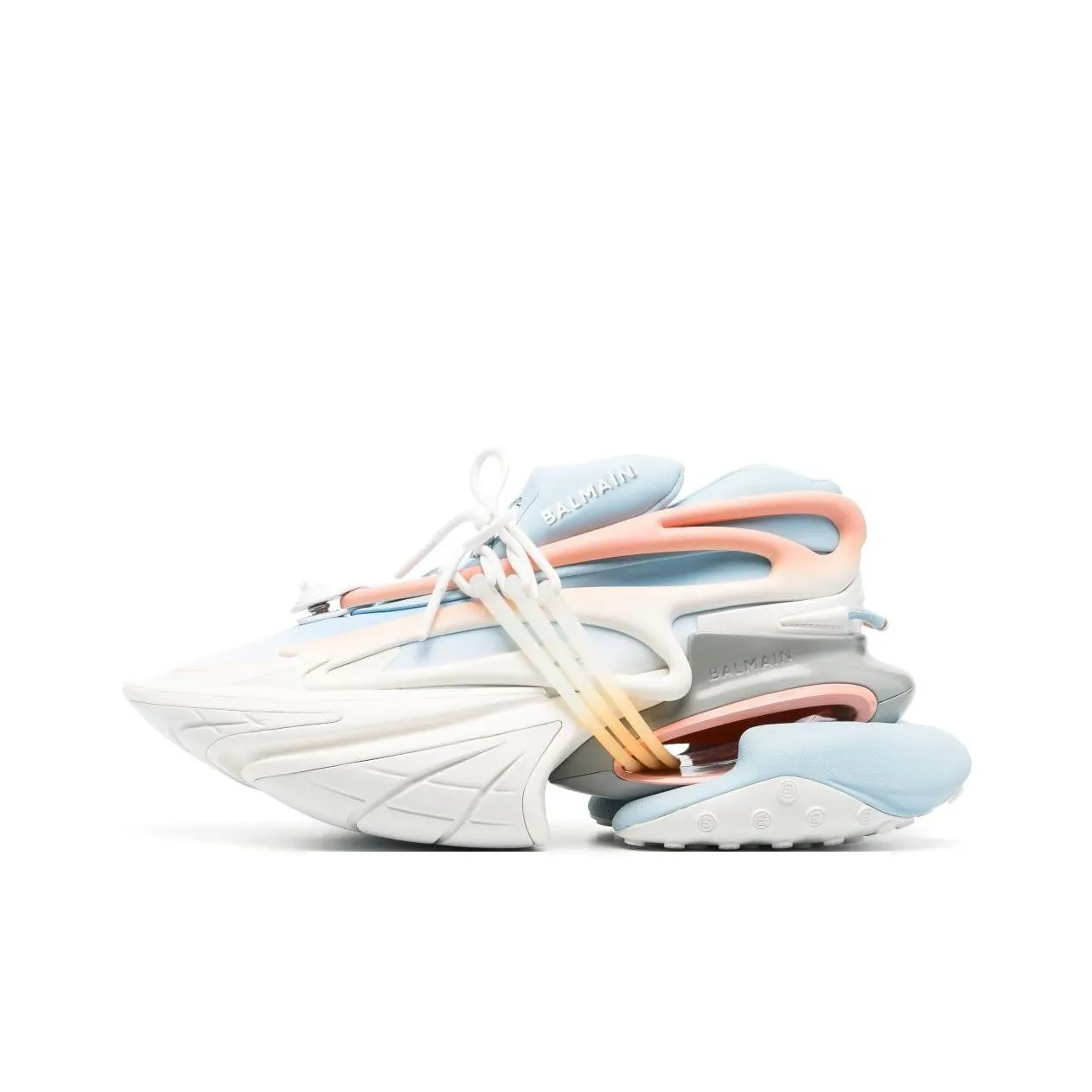 BALMAIN Low-Top Sports Lifestyle Casual Shoes Men's White Blue Pink