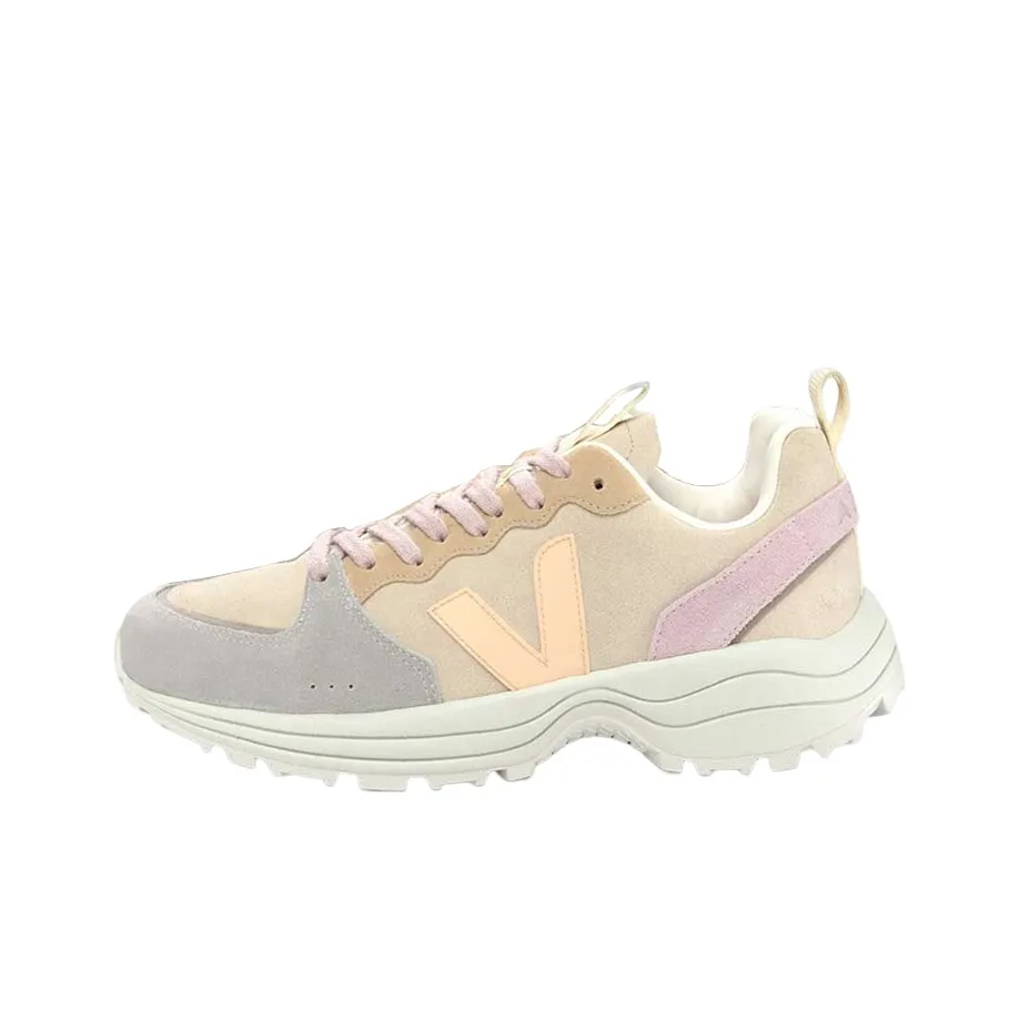 VEJA Venturi Suede Lace Up Sneakers 
Beige Grey Pink
 Women
s