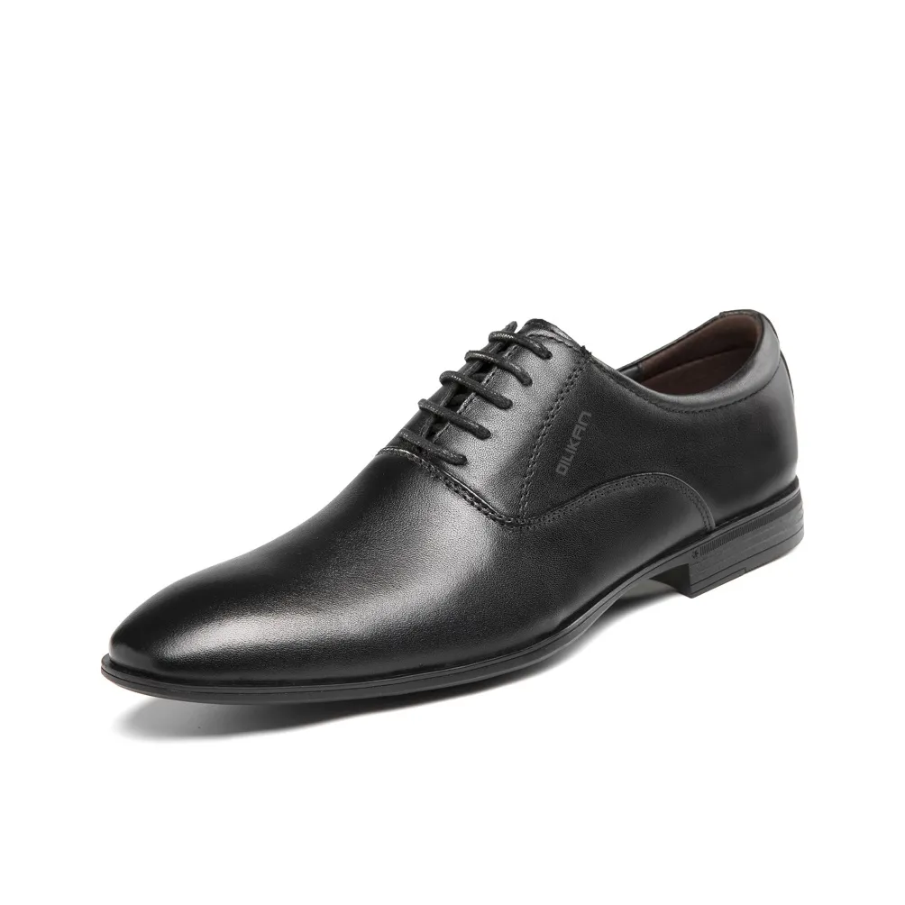 DILIKAN Dress Shoes Men's Low Top Black/White/Brown