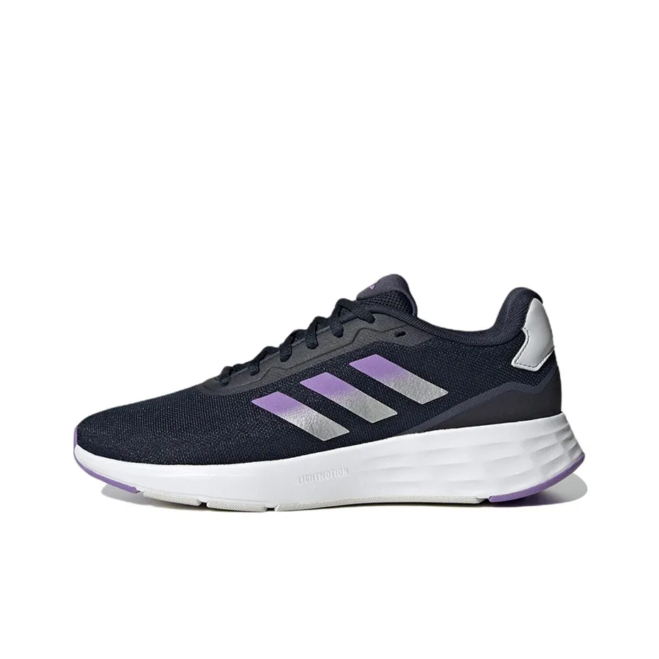Adidas Slip-resistant Abrasion-resistant Lightweight Low-Top Marathon Running Shoes Women's Black White Adidas Противоскользящие Устойчивые к истиранию Легкие Низкие Кеды для бега на длинные дистанции Женские Черно-белые