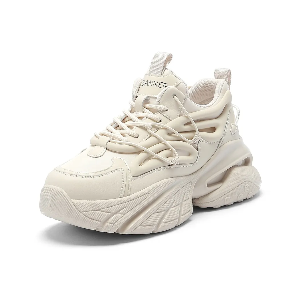 C°BANNER Низкий топ толстая подошва кроссовки женские бежевые