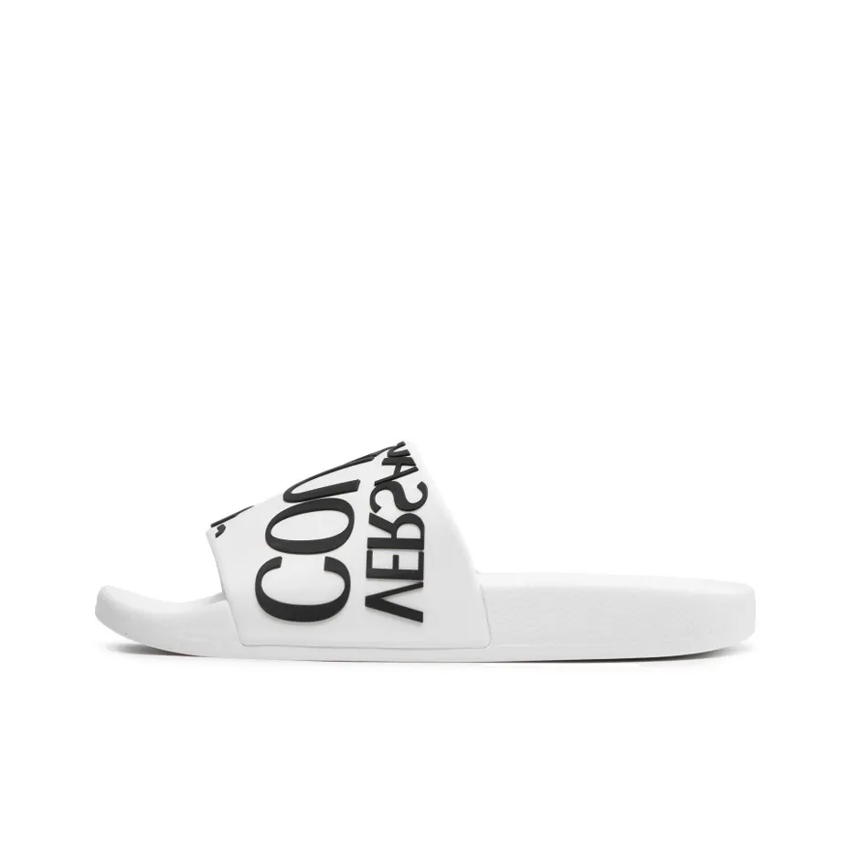 Versace Men's Logo Slide 'White Black'