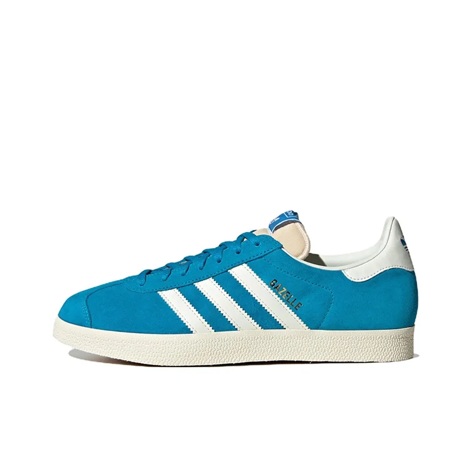 Adidas Originals Gazelle Abrasion Resistant Низкие Кроссовки для скейтбординга Унисекс Синие Белые