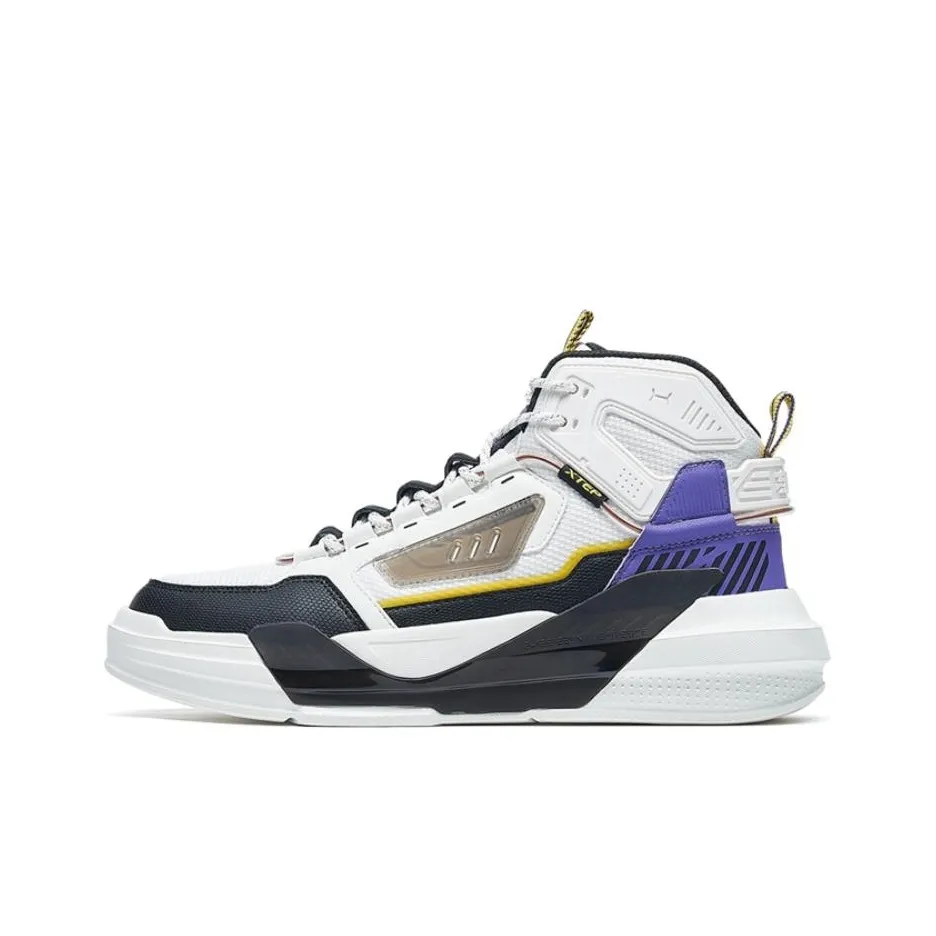XTEP Raid Collection Skateboard Shoes Men's White Black Purple