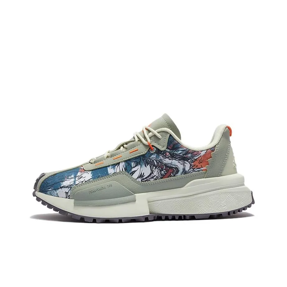 PEAK Taichi 70S Амортизаторы Slip-resistant Низкий топ Спортивная повседневная обувь Фруктовый зеленый