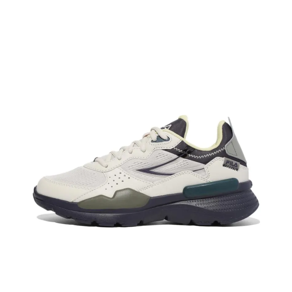 FILA Tri Force Trainer Low Top Casual Shoes Unisex Ecru Korean Style