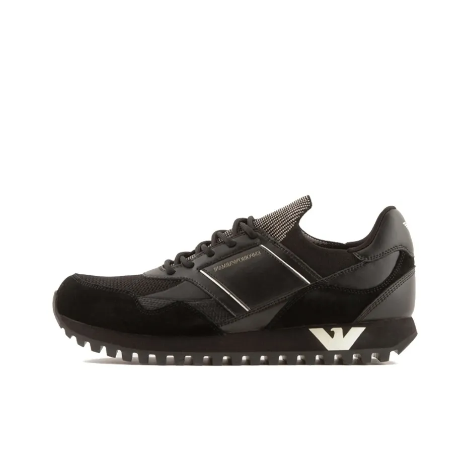 EMPORIO ARMANI Panelled Logo-print Sneakers