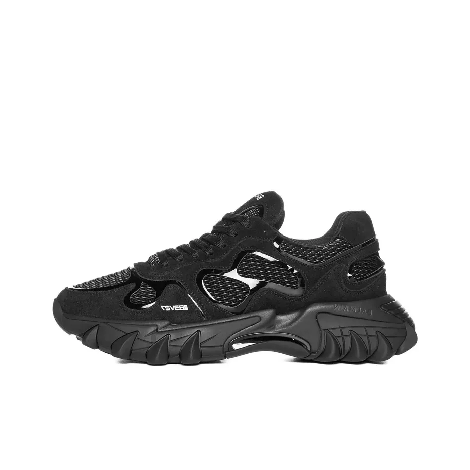 BALMAIN Slip Resistant Low Top Casual Shoes Men's Black
