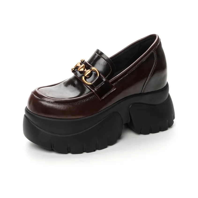 Shoe Cabinet Floral Language Loafers 8cm Women's