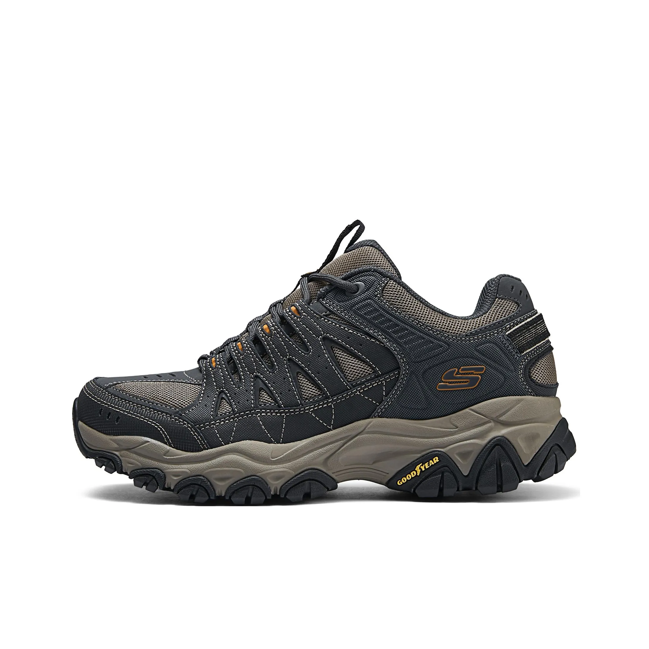 Skechers Breathable And Lightweight Low Top Hiking Shoes Men's Black Green