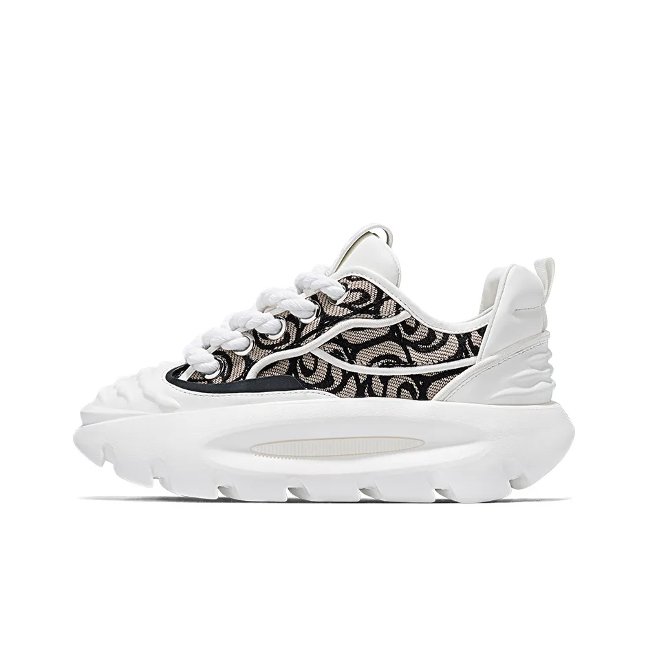 SALAXI Casual Shoes Unisex Low Top White/Black/Rose Red