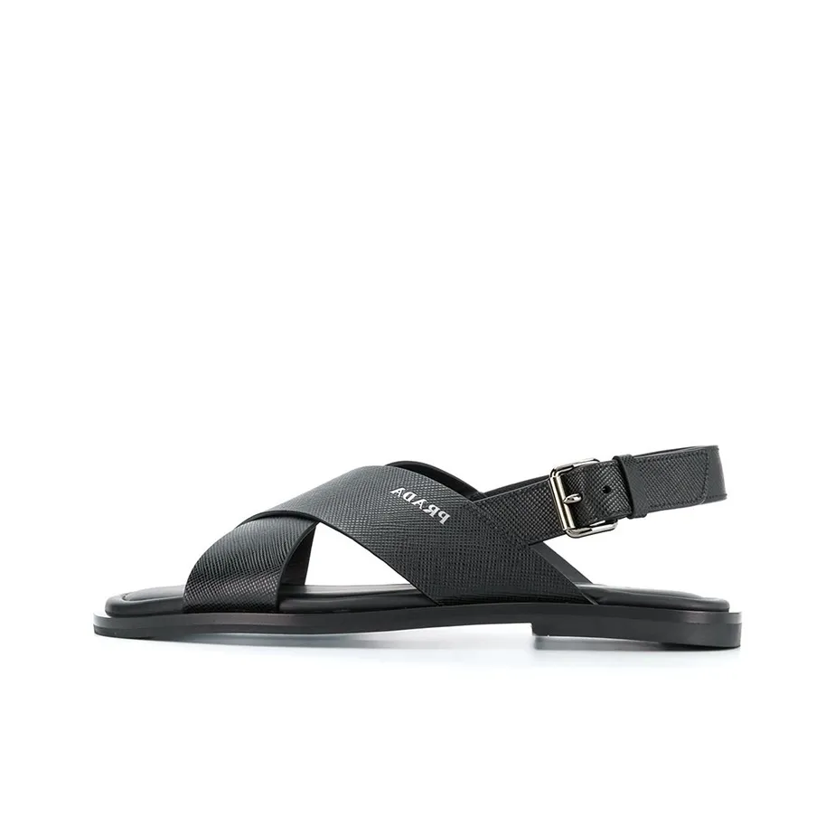 PRADA One Strap Sandals Men's Black