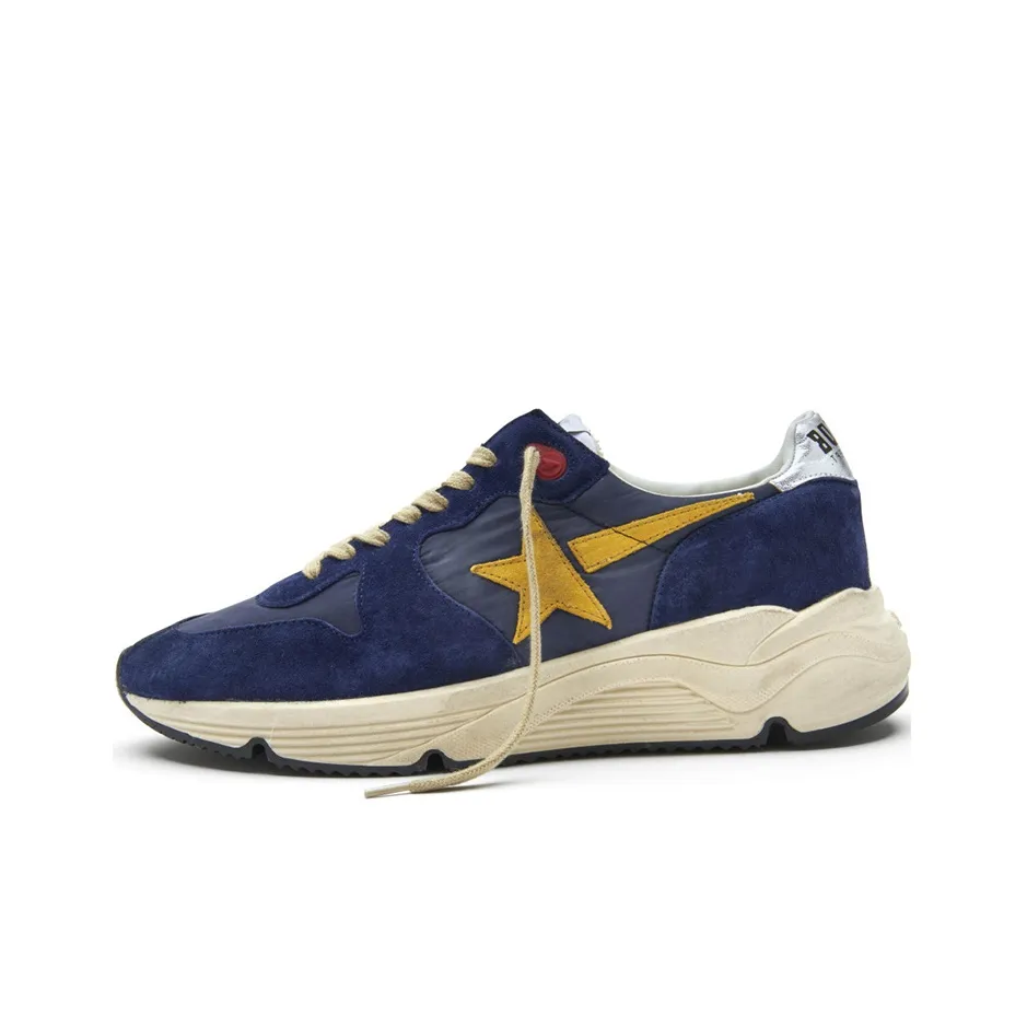 Golden Goose Running Sole Slip Resistant Low Top Sports Casual Shoes Men's Blue