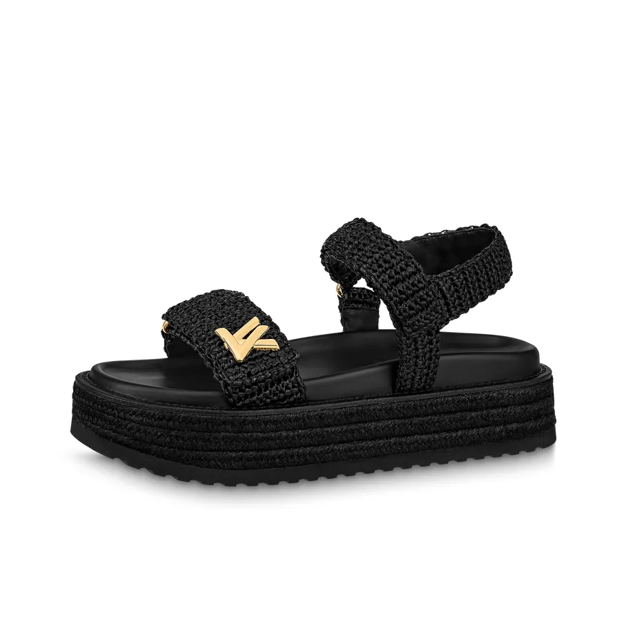 LOUIS VUITTON Beach Sandals Women's Black
